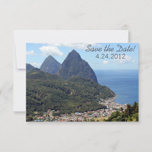 Saint Lucia Save the Date Cards Einladung (Vorderseite)