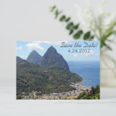 Saint Lucia Save the Date Cards Einladung (Stehend Vorderseite)