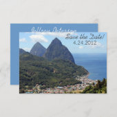 Saint Lucia Save the Date Cards Einladung (Vorne/Hinten)