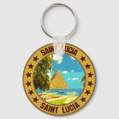 Saint Lucia Schlüsselanhänger (Vorderseite)