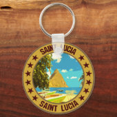 Saint Lucia Schlüsselanhänger (Rückseite)