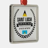 Saint Lucia Silbernes Ornament (Rechts)
