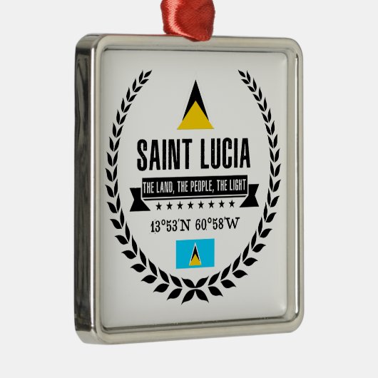 Saint Lucia Silbernes Ornament (Rechts)