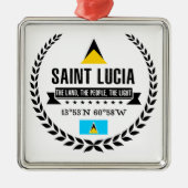 Saint Lucia Silbernes Ornament (Vorne)
