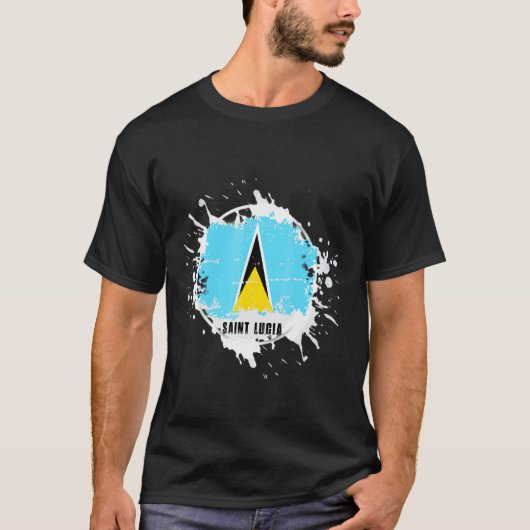 Saint Lucia Splash T-Shirt (Vorderseite)