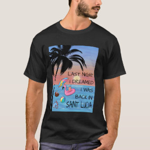 Saint Lucia Traum Flamingo Abenteuer Erinnerungen T-Shirt