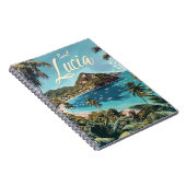 Saint Lucia Tropical Beach Notizblock (Rechte Seite)