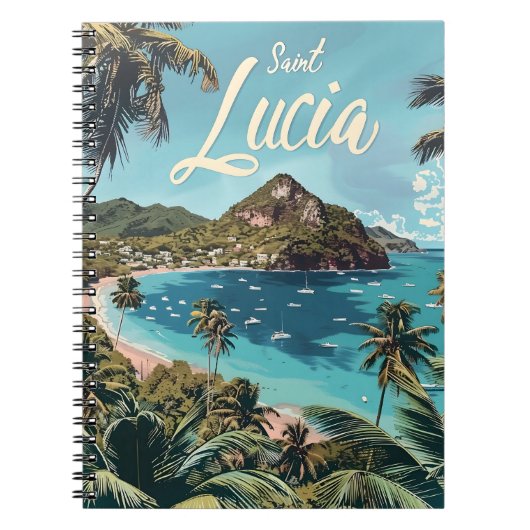 Saint Lucia Tropical Beach Notizblock (Vorderseite)