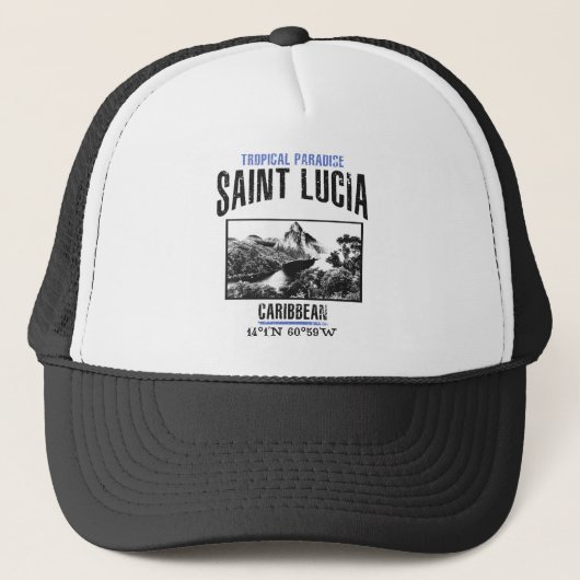 Saint Lucia Truckerkappe (Vorderseite)