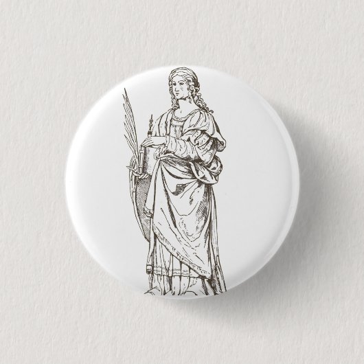 Saint Lucia von Bernardino Luini Button (Vorderseite)