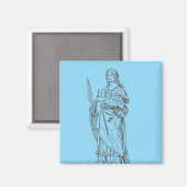 Saint Lucia von Bernardino Luini Magnet (Vorderseite/Rückseite)