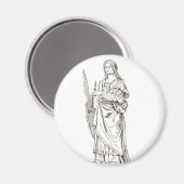 Saint Lucia von Bernardino Luini Magnet (Vorderseite/Rückseite)