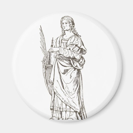 Saint Lucia von Bernardino Luini Magnet (Vorne)