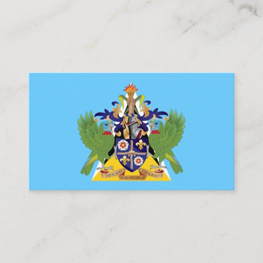 Saint Lucian Flag & Coat of Arms, Saint Lucia Visitenkarte (Vorderseite)