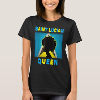 Saint Lucian Königin Patriotic für Frauen Afro T-Shirt