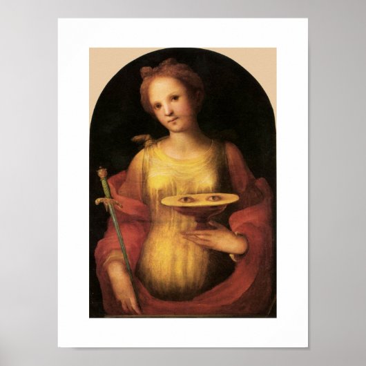 Saint Lucy by Domenico Beccafumi, 1521 Poster (Vorne)