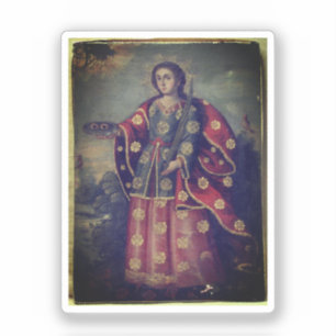 Saint Lucy im Stil der Cusco-Schule Aufkleber
