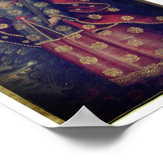 Saint Lucy im Stil der Cusco-Schule Poster (Ecke)