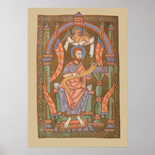 Saint Luke Die evangelistische mittelalterliche Ch Poster (Vorne)
