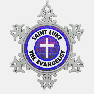 Saint Luke, Evangelist Schneeflocken Zinn-Ornament