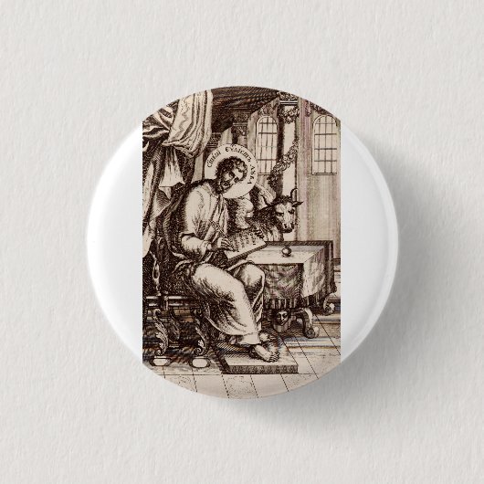 Saint Luke, Evangelist und Apostel Button (Vorderseite)