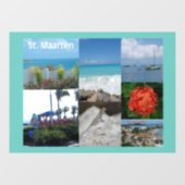 Saint Maarten Foto Collage Fensteraufkleber (Blatt)