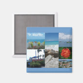 Saint Maarten Foto Collage von Khoncepts Magnet (Vorderseite/Rückseite)