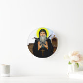 Saint Macarius der Große von Ägypten Runde Wanduhr (Zuhause)