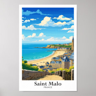 Saint Malo Frankreich Kunst, Dichtung und Musik Poster
