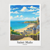 Saint Malo Frankreich Kunst, Dichtung und Musik Postkarte (Vorderseite)