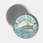 Saint-Malo Frankreich Magnet (Vorderseite/Rückseite)