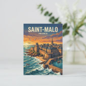 Saint-Malo Frankreich Postkarte (Stehend Vorderseite)