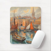 Saint Malo, Frankreich, Vintage Travel Poster Art Mousepad (Mit Mouse)