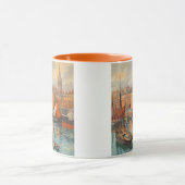 Saint Malo, Frankreich, Vintage Travel Poster Art Tasse (Zentrum)