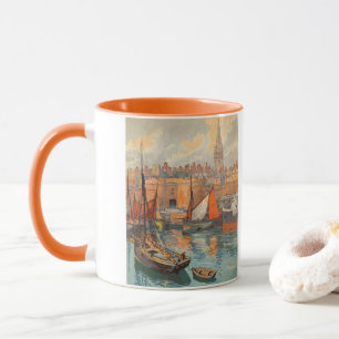 Saint Malo, Frankreich, Vintage Travel Poster Art Tasse