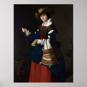 Saint Margaret als Hirte Poster