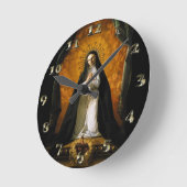 Saint Margaret Mary Alacoque Heart - Giaquinto Runde Wanduhr (Winkel)