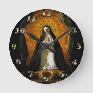 Saint Margaret Mary Alacoque Heart - Giaquinto Runde Wanduhr