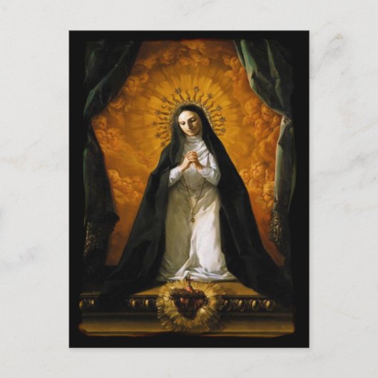 Saint Margaret Mary Alacoque Herz - Giaquinto Postkarte (Vorderseite)