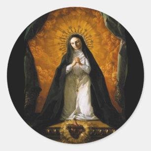 Saint Margaret Mary Alacoque Herz - Giaquinto Runder Aufkleber