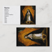Saint Margaret Mary Alacoque Herz - Giaquinto Visitenkarte (Vorne/Hinten)