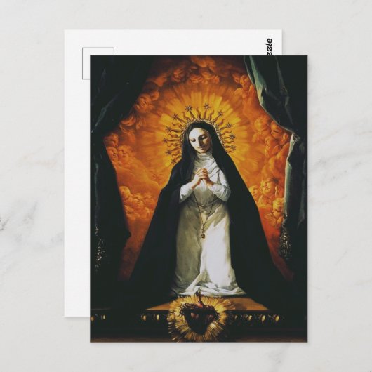 Saint Margaret Mary Alacoque Postkarte (Vorne/Hinten)
