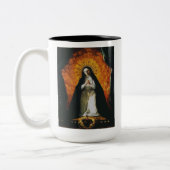Saint Margaret Mary Alacoque Zweifarbige Tasse (Links)