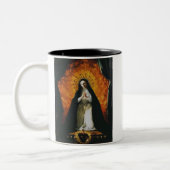Saint Margaret Mary Alacoque Zweifarbige Tasse (Links)