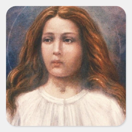 Saint Maria Goretti Quadratischer Aufkleber (Vorderseite)