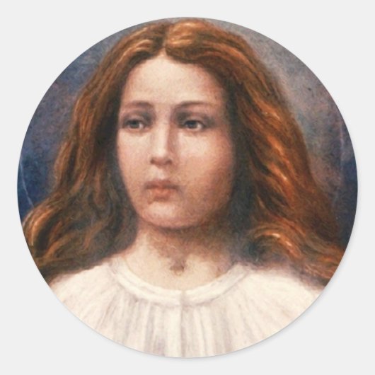 Saint Maria Goretti Runder Aufkleber (Vorderseite)