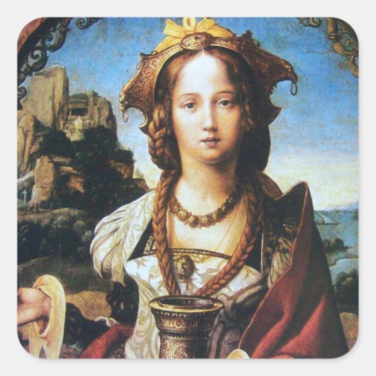 SAINT MARIA MAGDALENE QUADRATISCHER AUFKLEBER (Vorderseite)