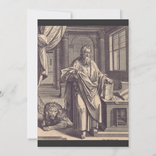 Saint Mark, Evangelist Feiertagskarte (Vorderseite)