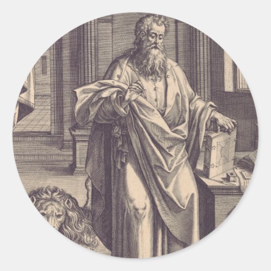 Saint Mark, Evangelist Runder Aufkleber (Vorderseite)
