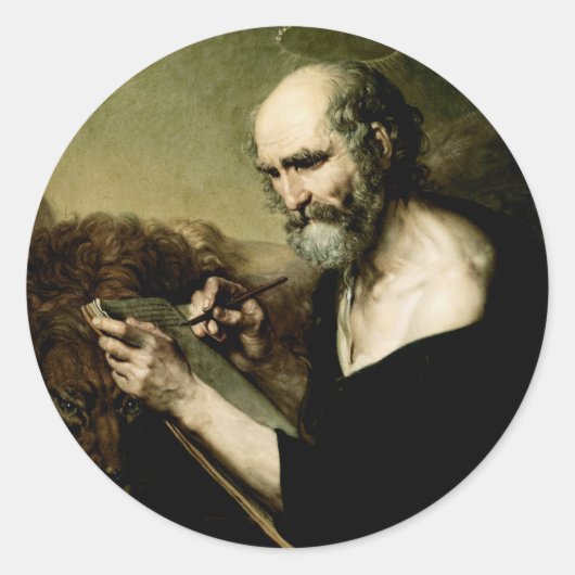 Saint Mark, Evangelist Runder Aufkleber (Vorderseite)